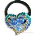 Hot sale elastic hair ornament heart shape inlay alloy crystal stylish band sticker wholesale